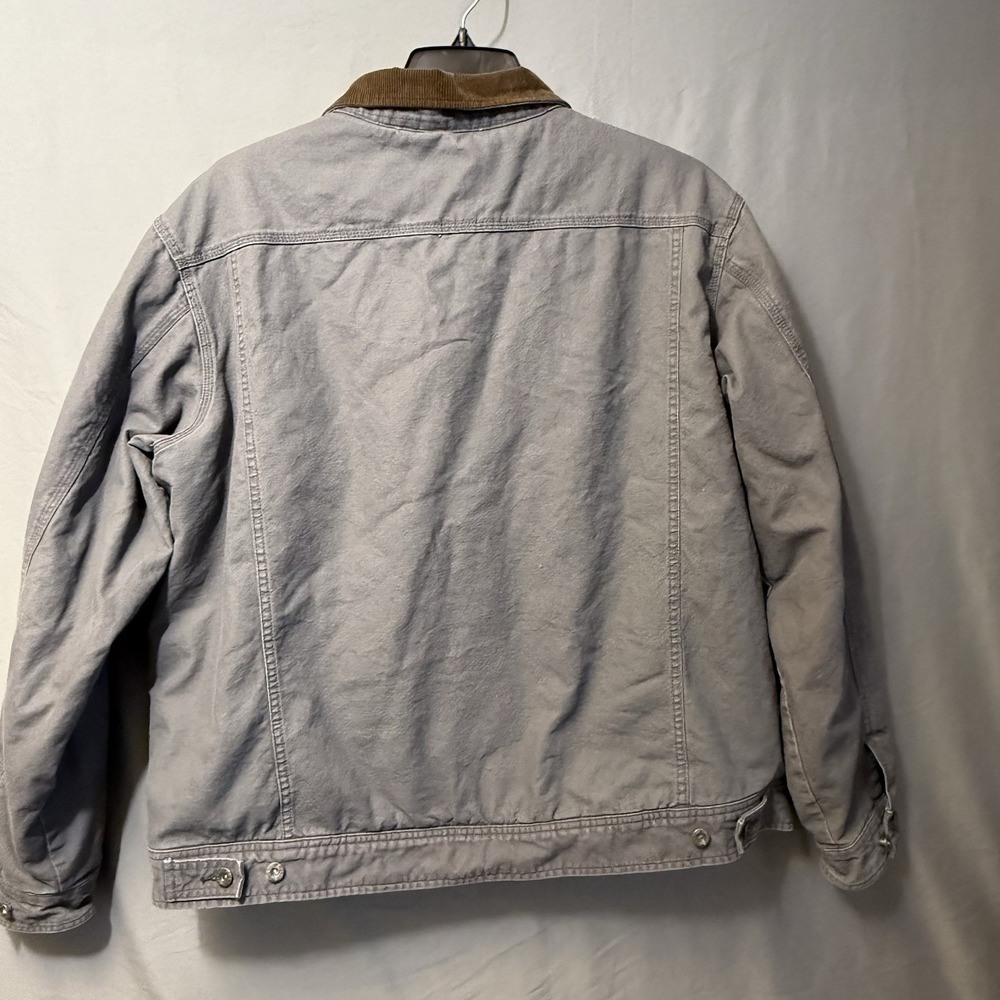 Woolrich Jacket Mens‎ XXL Gray Sherpa Lined Chore Coat Workwear Corduroy Collar - Picture 6 of 13